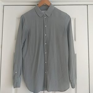 Everlans Relaxed Silk Shirt, Pale Sage
